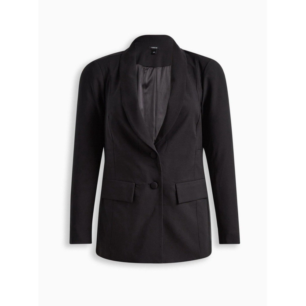 Torrid Soho Studio Refined Crepe Blazer Black Plus 3 3X 22-24